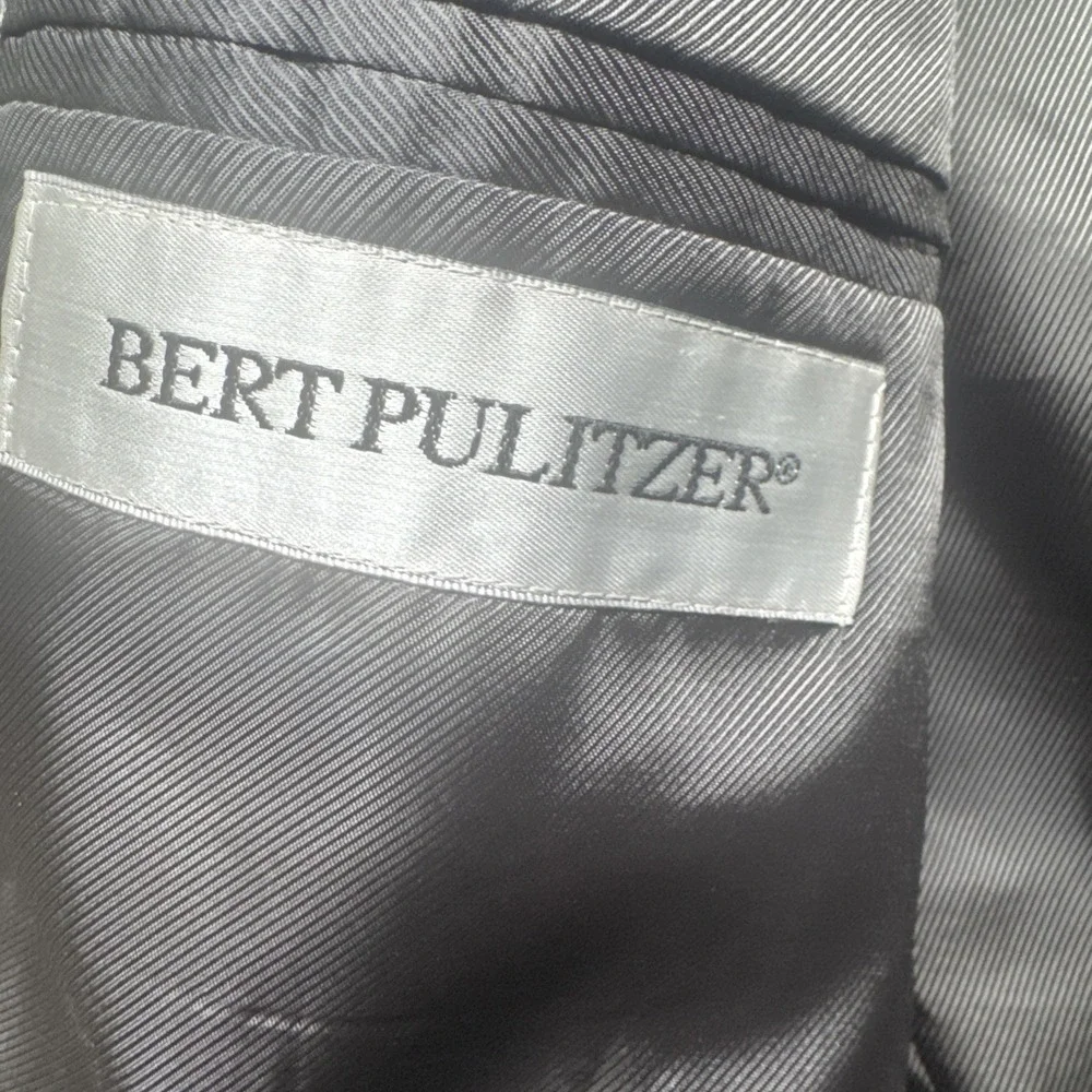 Bert Pulitzer Lambswool‎ Tweed Blazer Gray Classic Sport Coat Men's 42R